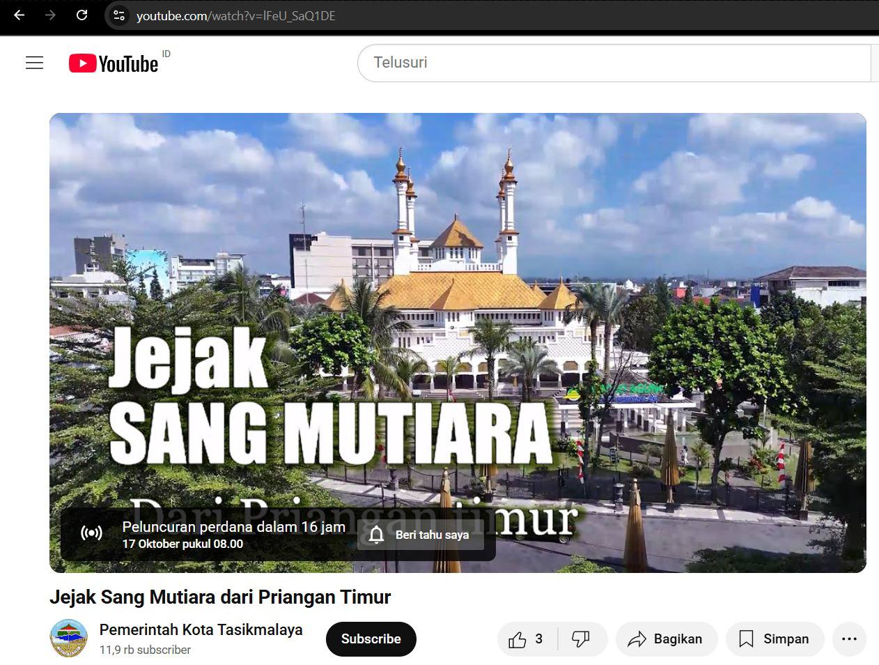 Nobar film tentang Kota tercinta